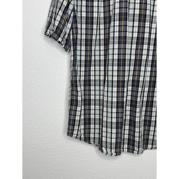 Carhartt Relaxed Fit Blue Grey Yellow Plaid Short Sleeve Button Shirt Men's L - Picture 13 of 16